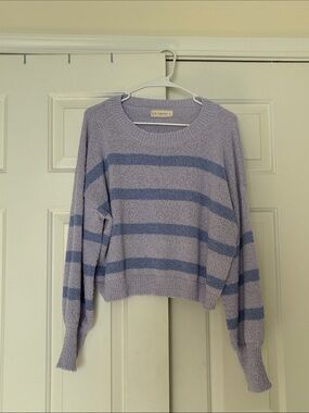 Purple striped sweater